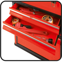 Yato Yato YT-09107 smulkių dalių / įrankių dėžė, metalinė, juoda, Red Yato Yato YT-09107 smulkių dalių / įrankių dėžė, metalinė, juoda, Red