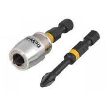 DeWALT TORSION PH2 smūginio atsuktuvo antgaliai, 2 vnt. + rankena (DT705)