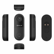 Tellur Smart WiFi vaizdo durų skambutis 1080P, PIR, laidinis, juodas