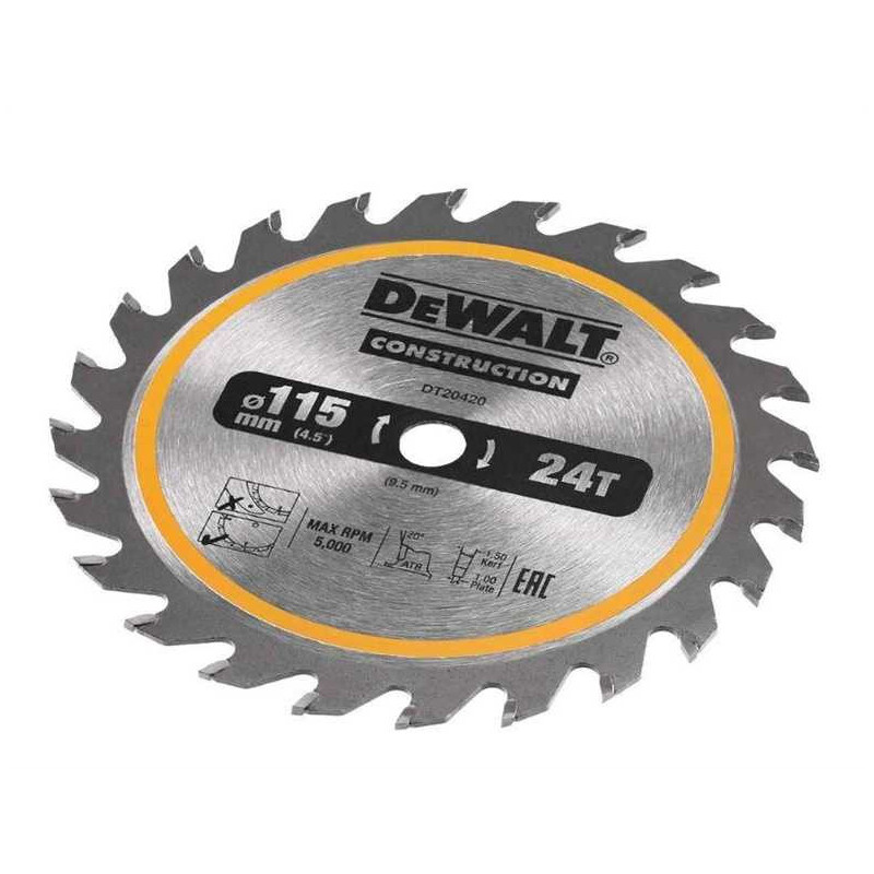 DeWALT DT20420-QZ Diskinis pjūklas Blade 11,5 cm