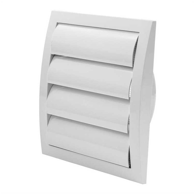 EUROPLAST GRILLE WITH SHUTTERS 190X190 / D150, WHITE