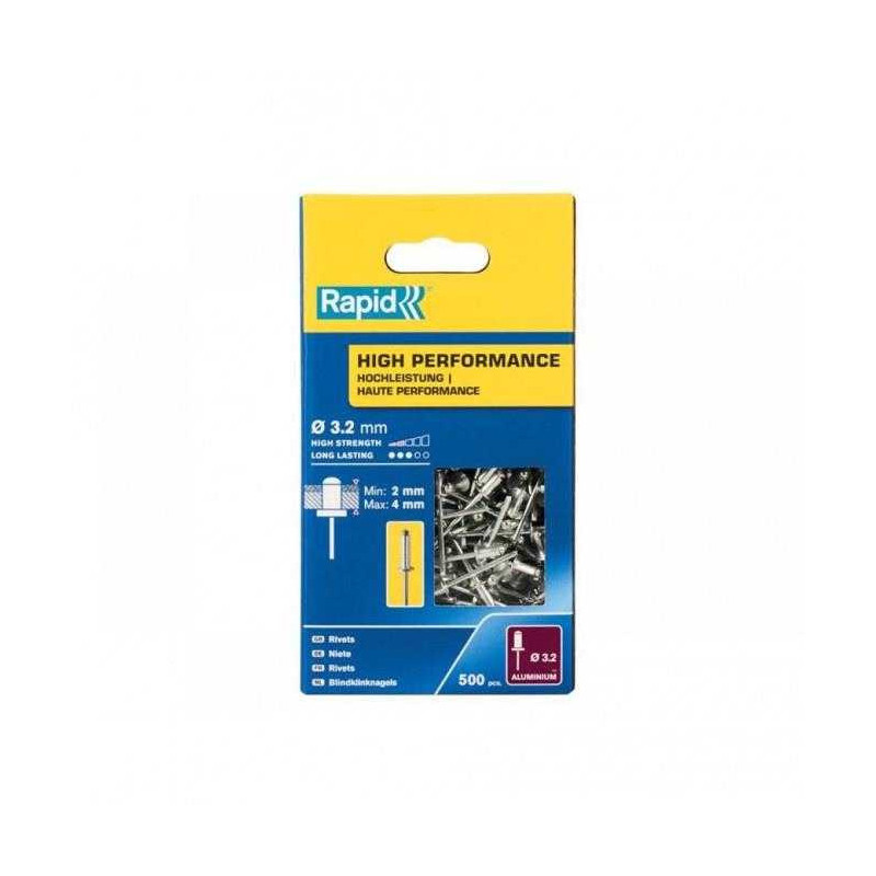 Rapid R RIVETS D3.2 8MM ALU 500PCS BOX