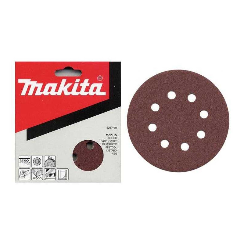 Makita SANDING DISC MAKITA 125MM K40, 10PCS