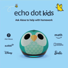 „Amazon Echo Dot 5 Kids“ ausinės, pelėdos spalvos „Amazon Echo Dot 5 Kids“ ausinės, pelėdos spalvos