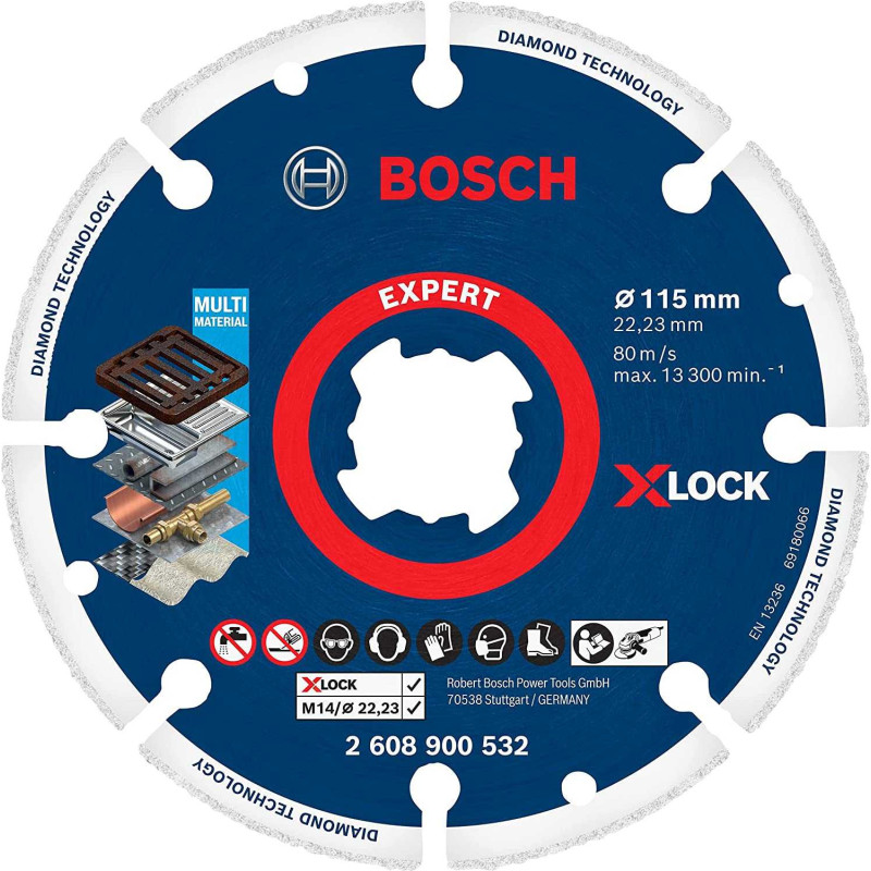 Bosch Powertools Bosch X-LOCK diamond metal disc 115mm, cutting disc 2608900532