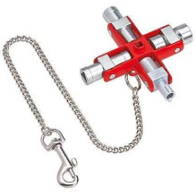 Knipex KNIPEX universal key 00 11 06, socket wrench (silver / red, for common c Knipex KNIPEX universal key 00 11 06, socket wrench (silver / red, for common c