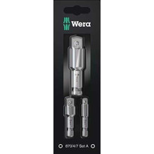 Wera Wera 870 / 4 / 7 rinkinys A SB įrankio kotas Lizdinių raktų adapterių rinkinys 1 / 4" 3 / 8"