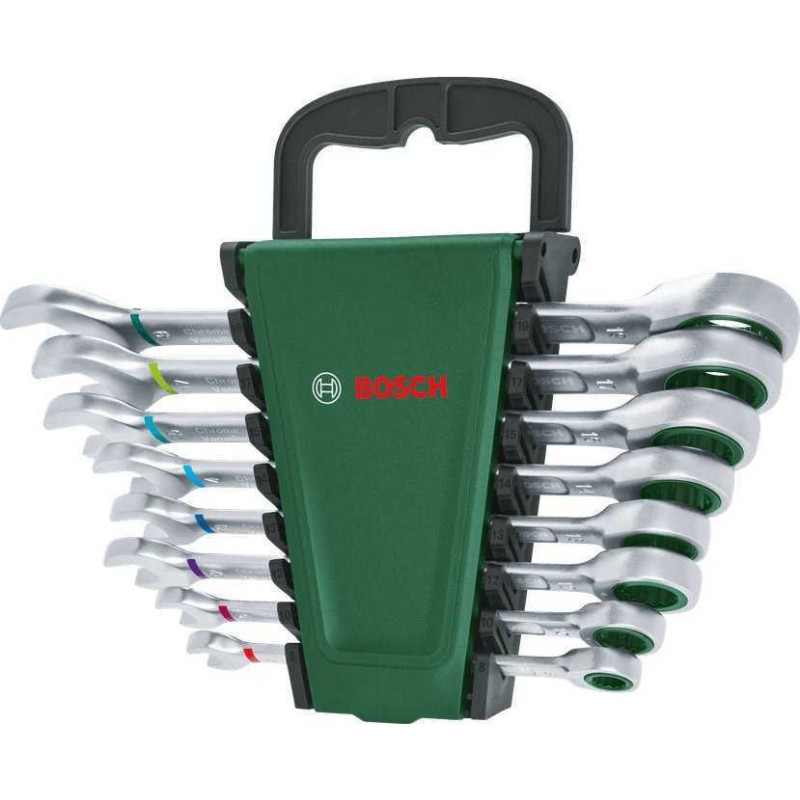 Bosch Bosch Powertools wrench with ratchet set, 8 pieces (green / black)