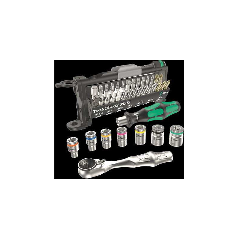 Wera Wera Tool-Check PLUS 1, bit set black / green, 39 pieces, including 1 / 4"