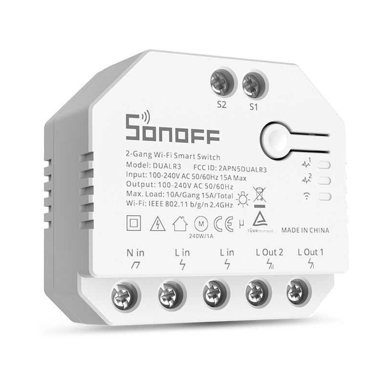 Sonoff Dual Relay Wi-Fi Smart Switch with Power Metering