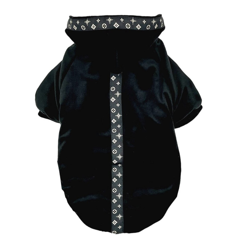 PCHEŁKA Velvet Black - dog clothing - size XS