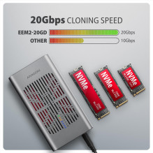 SSD DISKO DĖŽUTĖ M.2 NVME / USB-C EEM2-20GD AXAGON