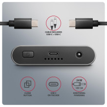 SSD DISKO DĖŽUTĖ M.2 NVME / USB-C EEM2-20GD AXAGON
