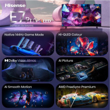 Hisense 55E7S PRO 139.7 cm (55") 4K Ultra HD Smart TV Wi-Fi Black