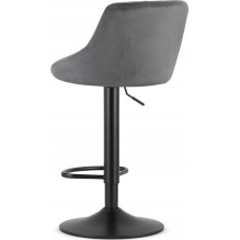 Bar chair Leobert Kast, matte, grey, 49x45.5x85-105 cm