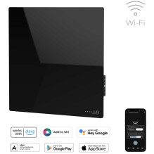 AENO AGH0012S Premium Eco Smart Quadro sieninis šildytuvas, juodas AENO AGH0012S Premium Eco Smart Quadro sieninis šildytuvas, juodas