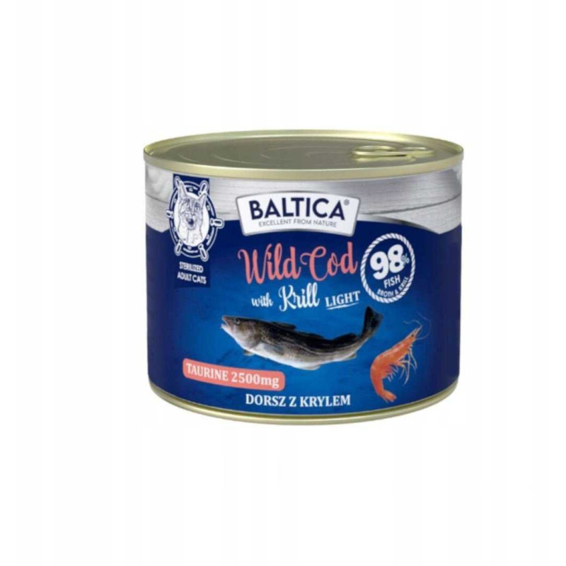 BALTICA Excellent Wild cod with krill Light - wet cat food -