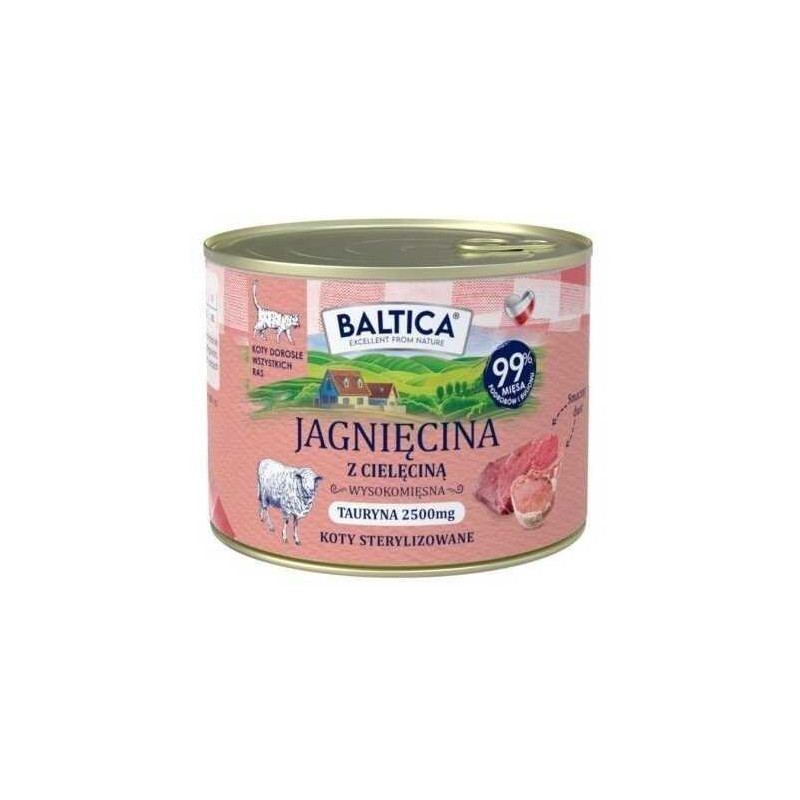 BALTICA Smaki regionów Lamb with veal - wet cat food - 185g