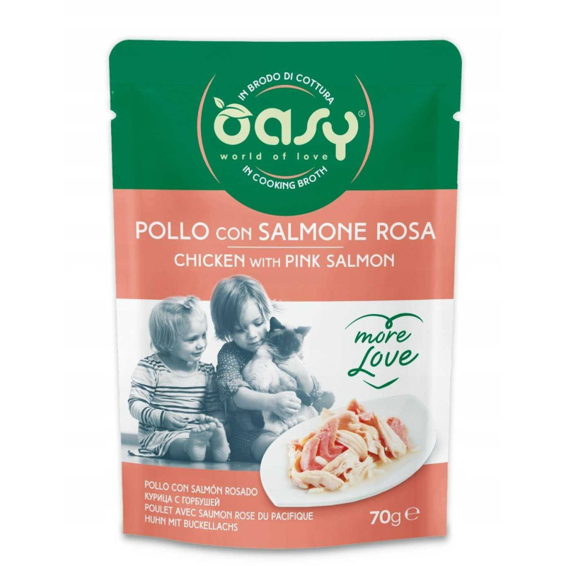 OASY More Love Chicken with salmon - wet cat food - 70g