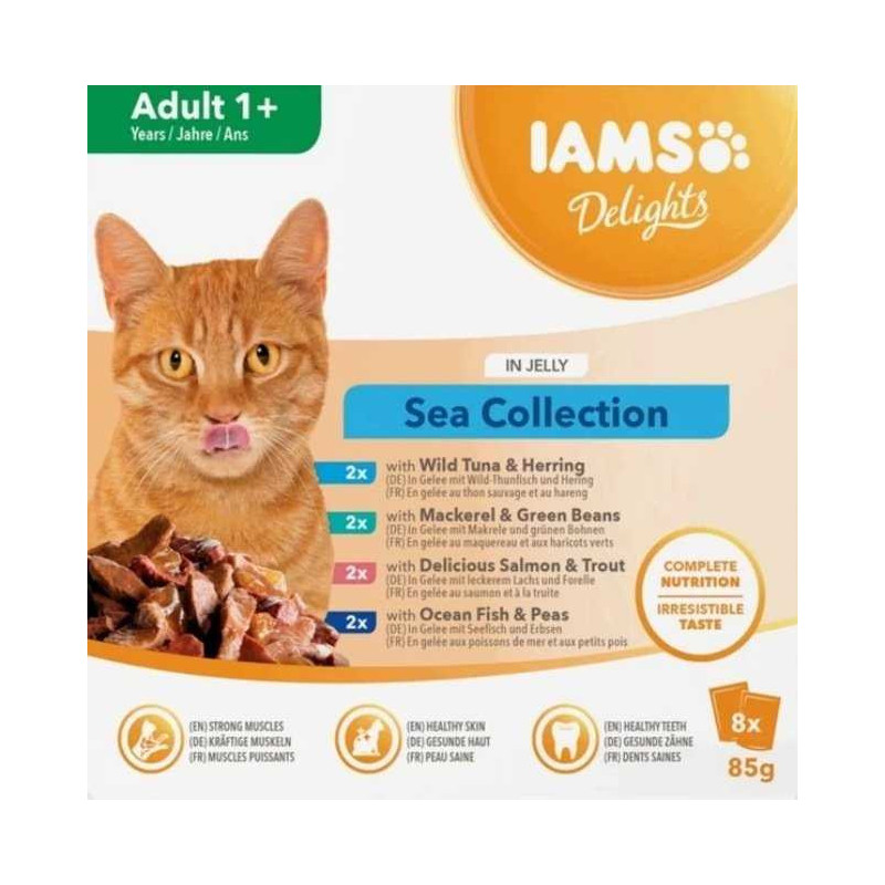 EUKANUBA IAMS DELIGHTS Adult Sea in Jelly box - wet cat food - 8x85g