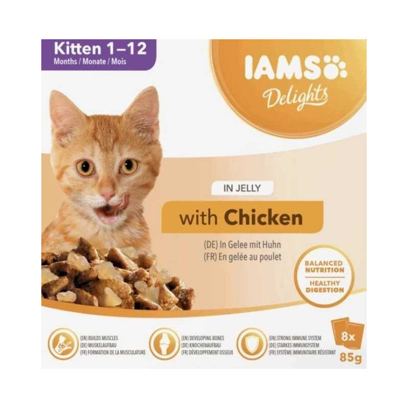 EUKANUBA IAMS DELIGHTS Kitten in Jelly box - wet cat food - 8x85g