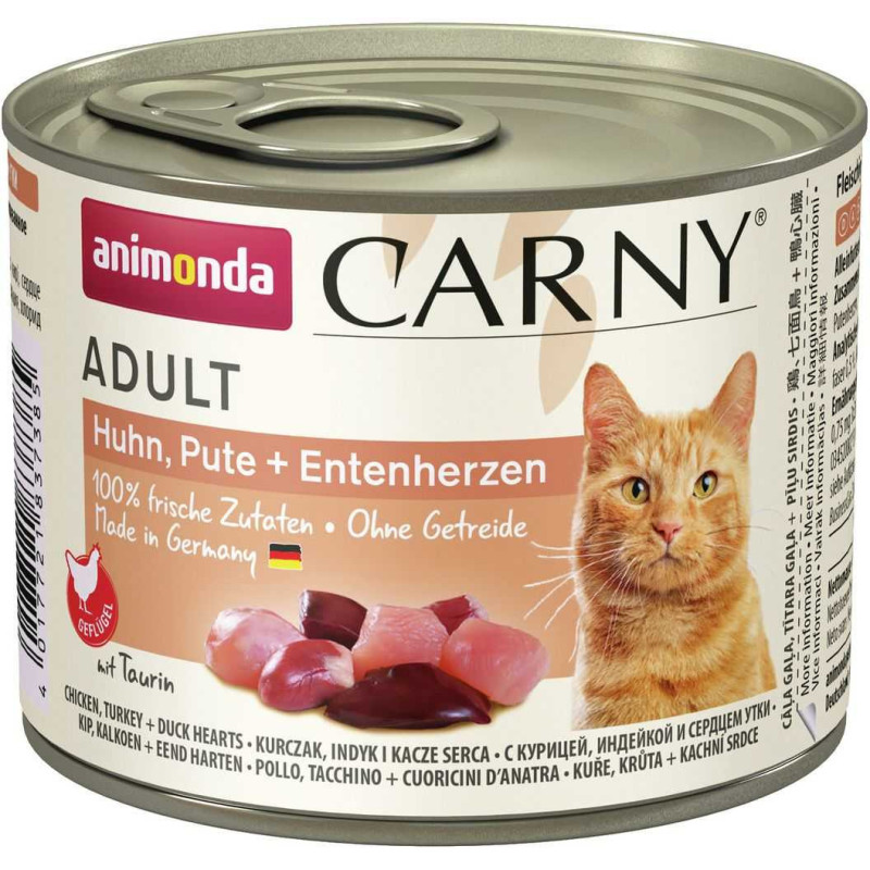 Animonda Carny Adult Chicken+Turkey+Duck hearts 200g