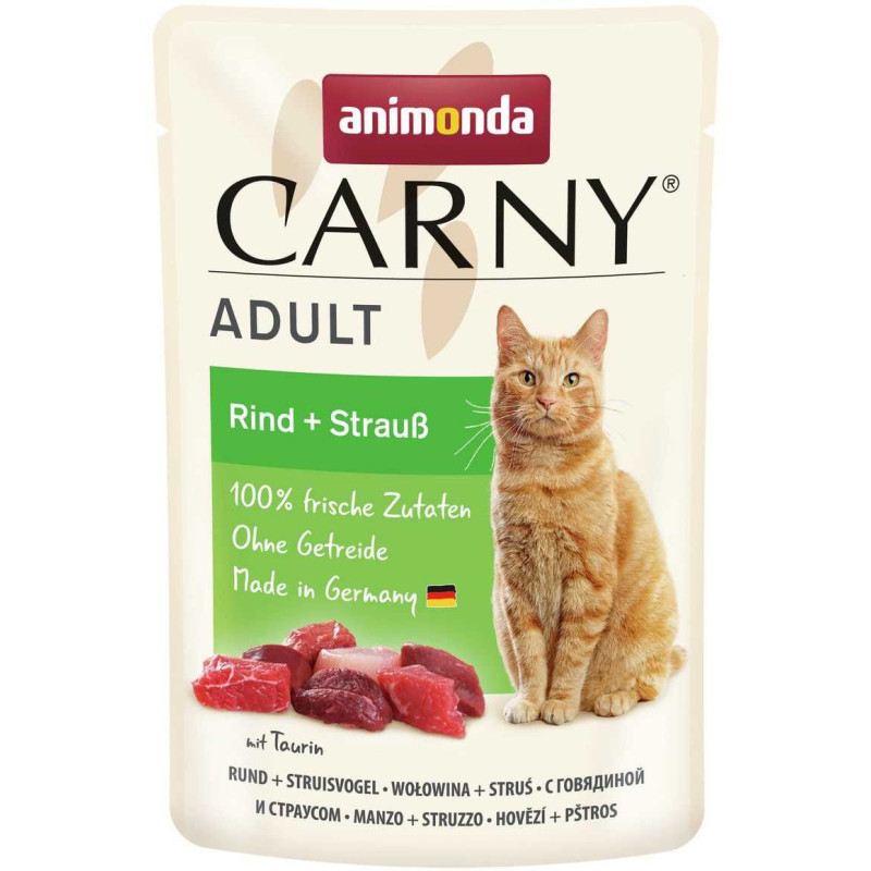 Animonda Carny Adult Beef and Ostrich 85g