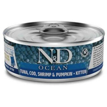 Farmina N&amp;D Kitten Ocean Tuna + Cod + Shrimp with Pumpkin 70g