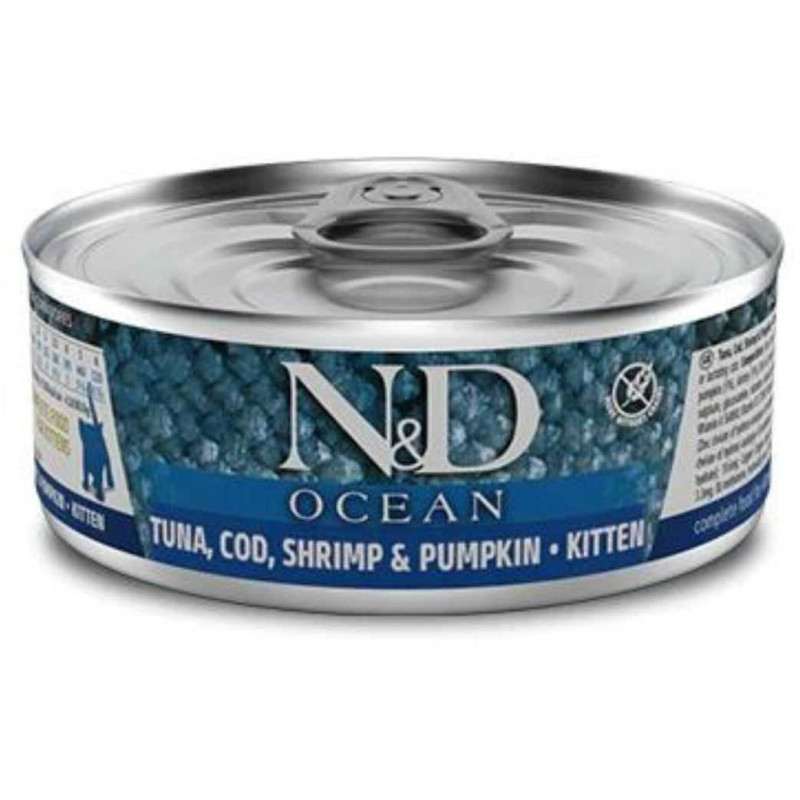 Farmina N&amp;D Kitten Ocean Tuna + Cod + Shrimp with Pumpkin 70g