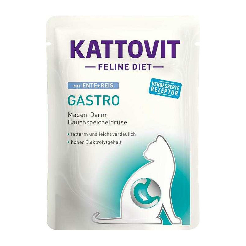 KATTOVIT Feline Diet Gastro Duck with rice - wet cat food - 85 g