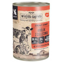 wiejska zagroda Wiejska Zagroda Rabbit with veal wet food for cats 400g