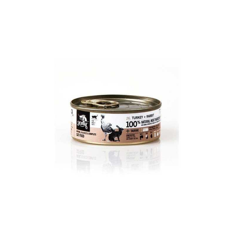 3coty 3COTY Turkey with rabbit - wet cat food - 80g