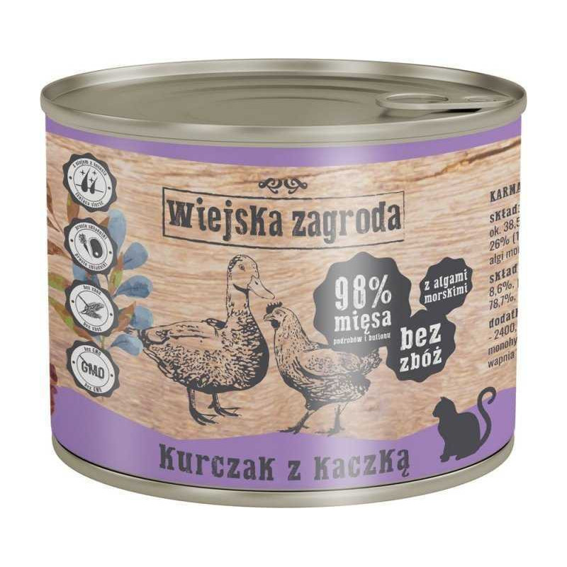 wiejska zagroda Wiejska Zagroda Chicken and duck wet food for cats 200g