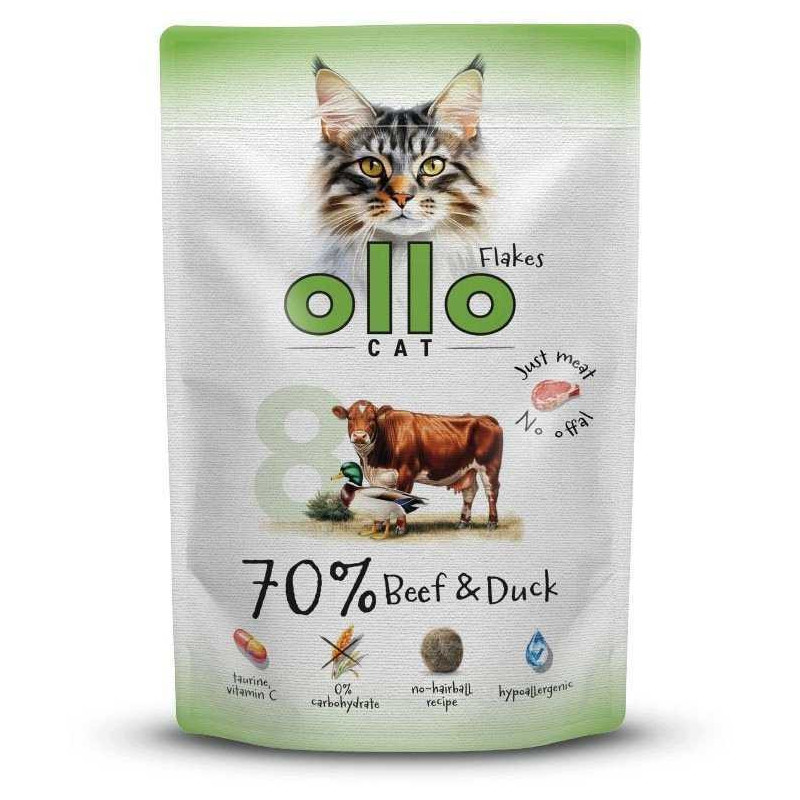 OLLO Ollo sachet no. 8 cat Beef Duck 85 g