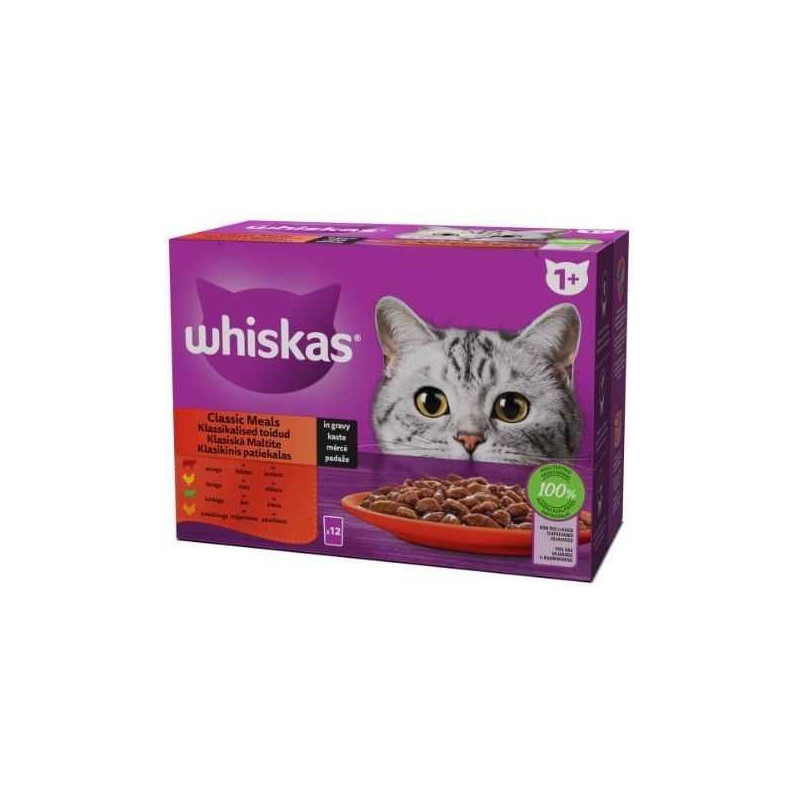 Whiskas Adult Classic Meals Mix Meat 12x85g
