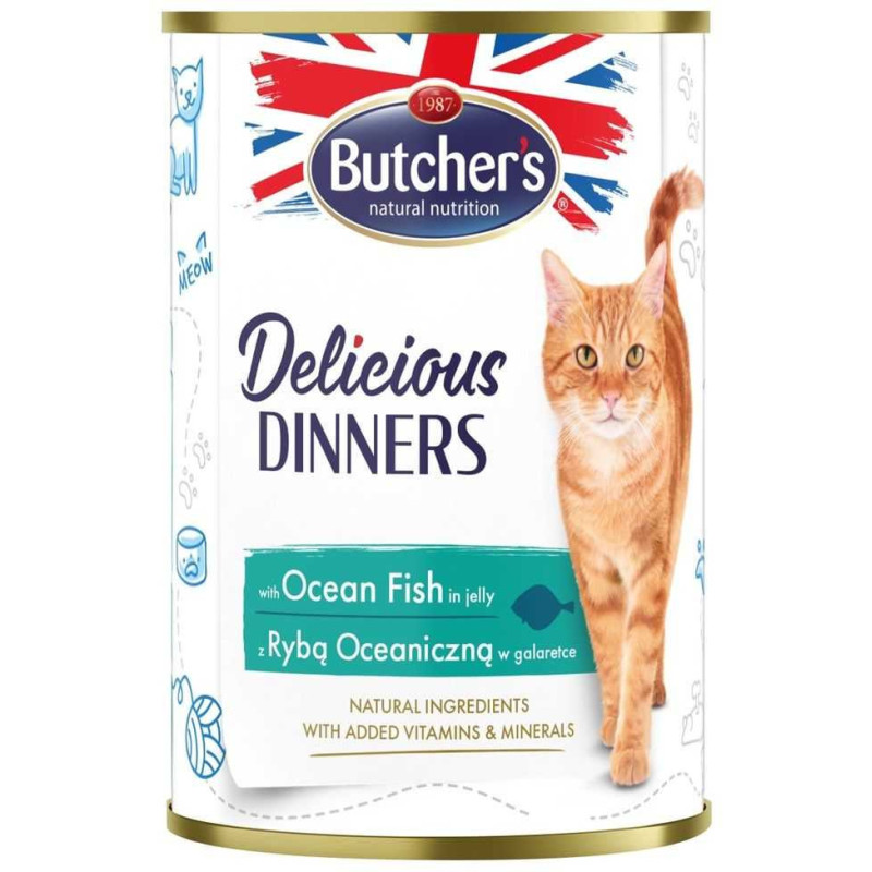 Butcher's Delicious Dinners Ocean Fish Chunks in Jelly 400g