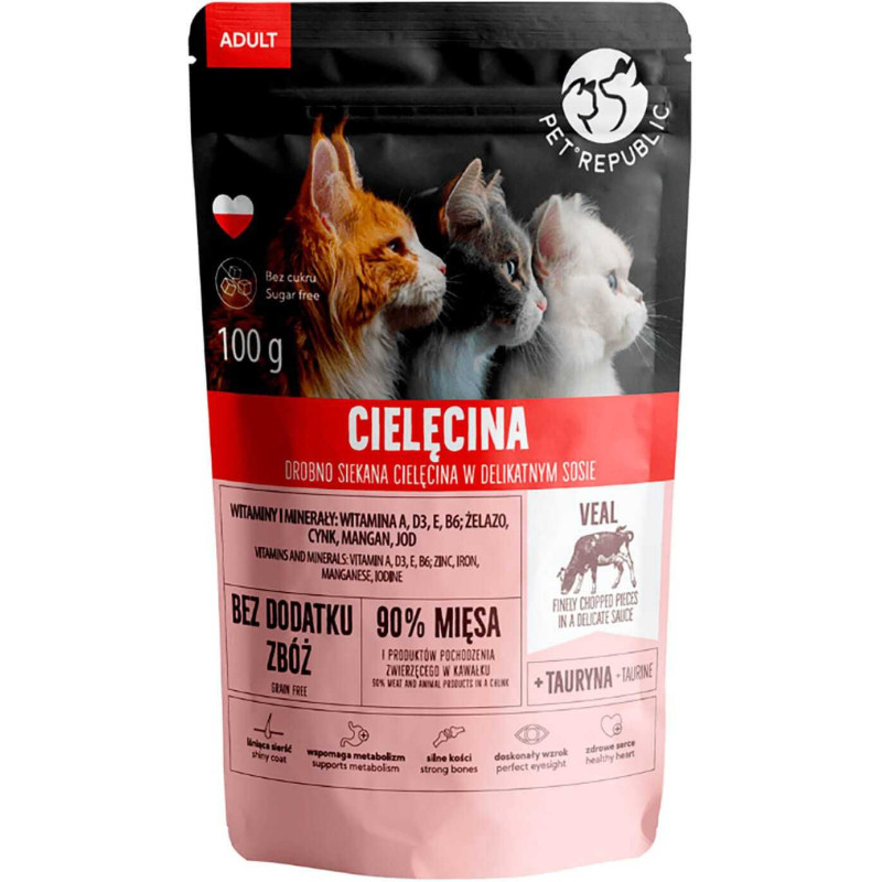 PetRepublic Adult Veal Finely Chopped 100g