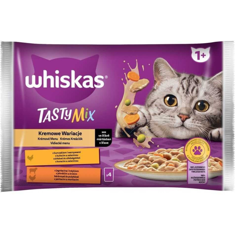 Whiskas Tasty Mix in Sauce Chicken and Lamb with Turkey 4x85g