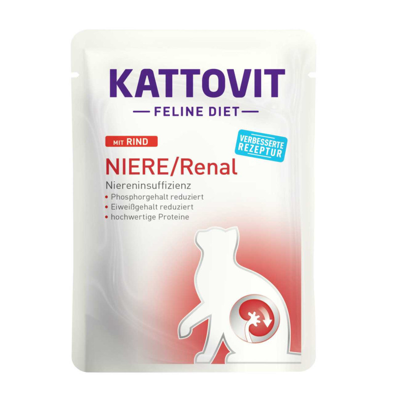 KATTOVIT Feline Diet Niere / Renal Beef - wet cat food - 85 g