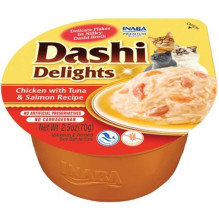 INABA Dashi Delights Chicken with Tuna and Salmon 70g