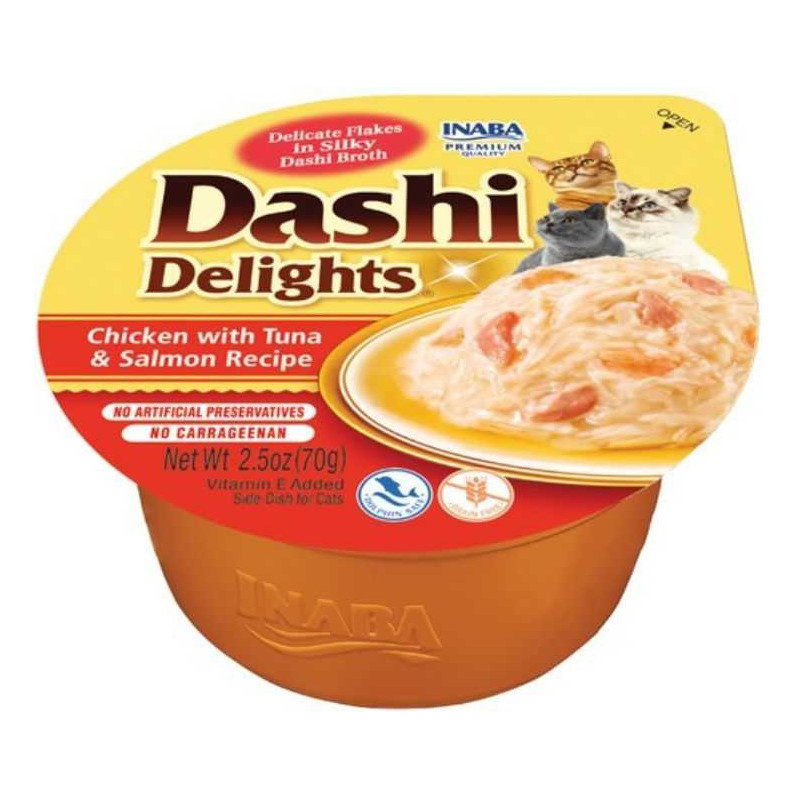 INABA Dashi Delights Chicken with Tuna and Salmon 70g