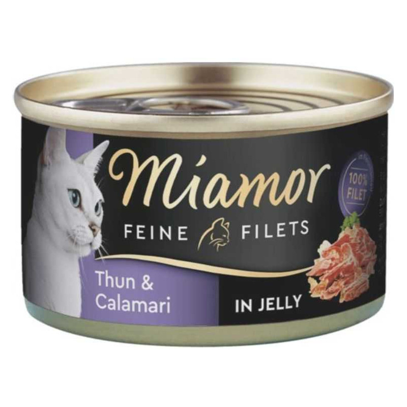 Miamor Fine Tuna and Squid Fillets in Jelly 100g