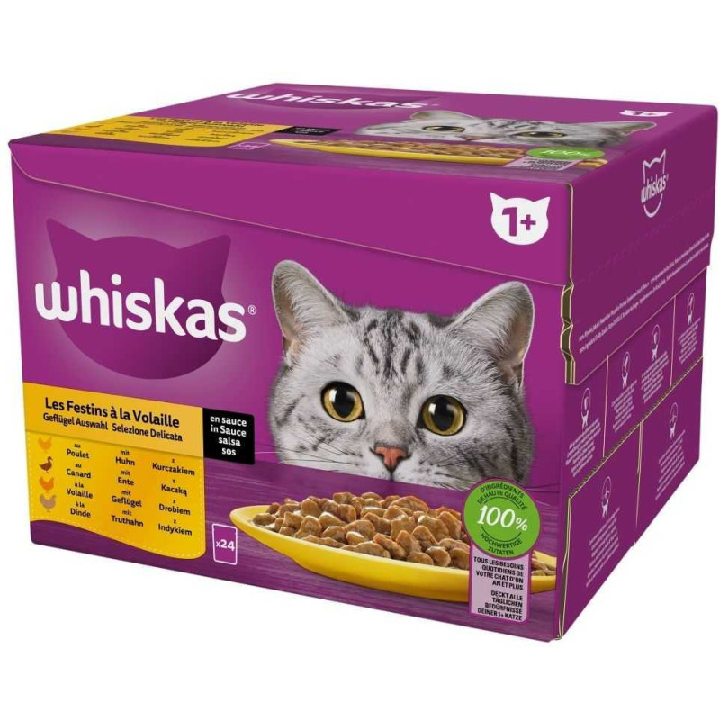 Whiskas Adult Poultry in Jelly 24x85g