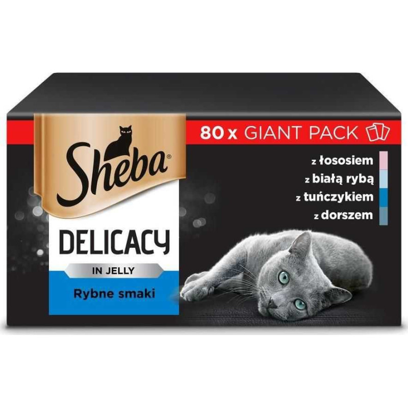 Sheba Delicacy Fishy Flavours in jelly 80 x 85g