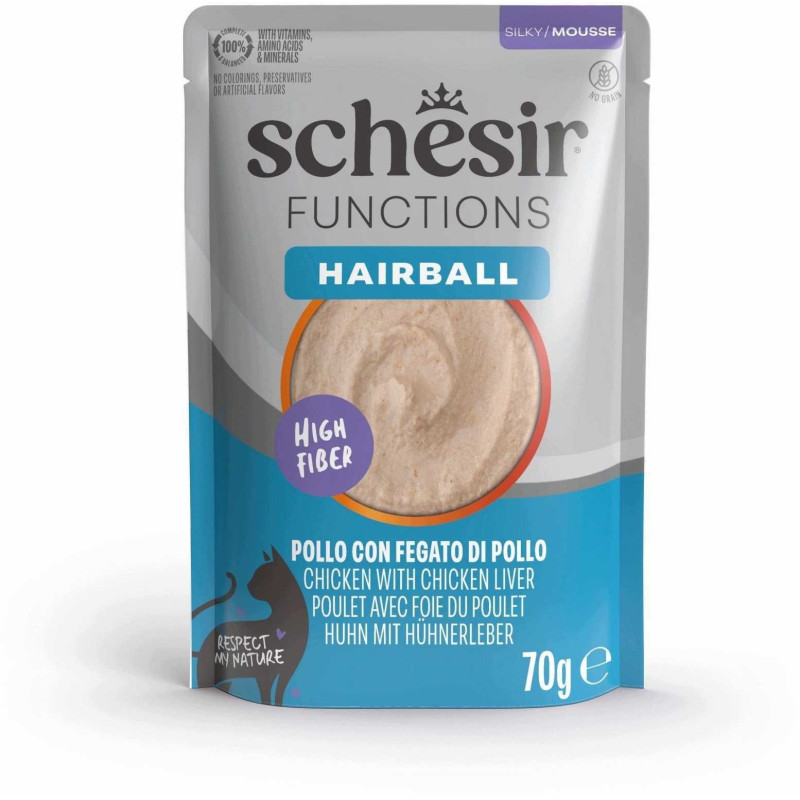 Schesir Schesir Functions Hairball, wet food, for cats, chicken and