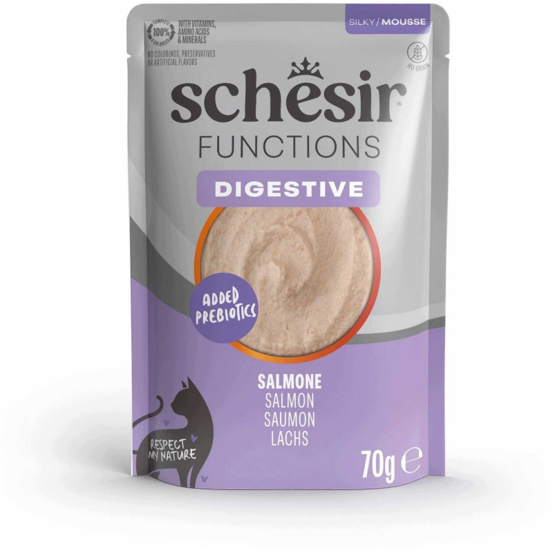 Schesir Schesir Functions Digestive, wet food, for cats, salmon, mu