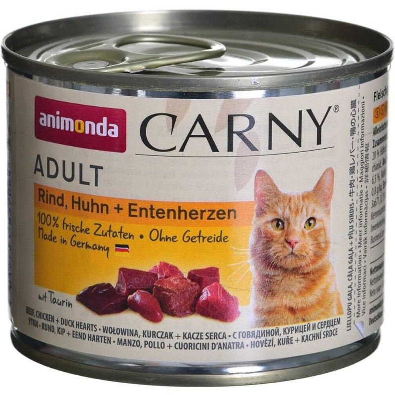 Animonda Carny Adult Beef + Chicken and Duck Hearts 200g
