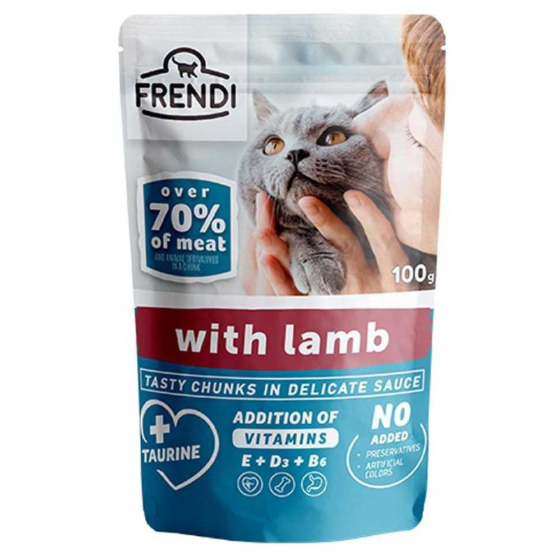 FRENDI Pieces in lamb sauce - wet cat food - 100 g