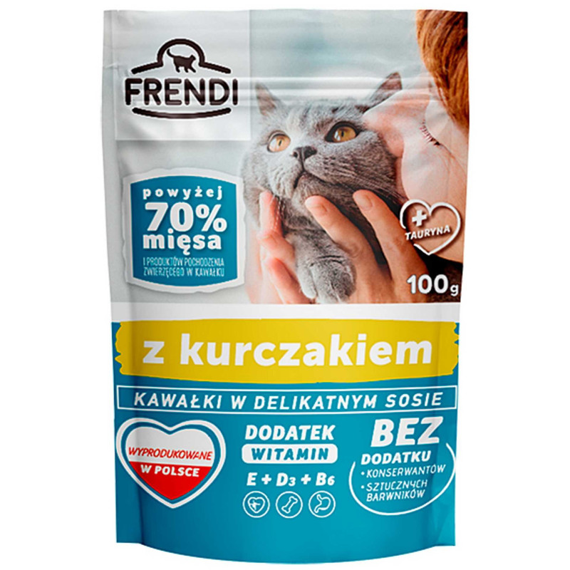 FRENDI Pieces in sauce with chicken - wet cat food - 100 g