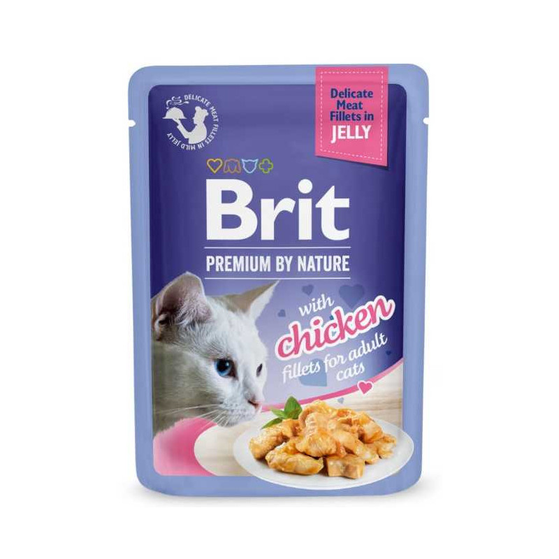 BRIT Premium Delicate Fillets in Jelly Chicken 85g